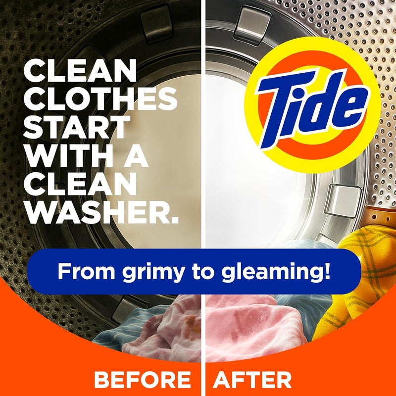 Tide Washing Machine Cleaner with Oxi, 7-Count Single Use Sachets - Image 2